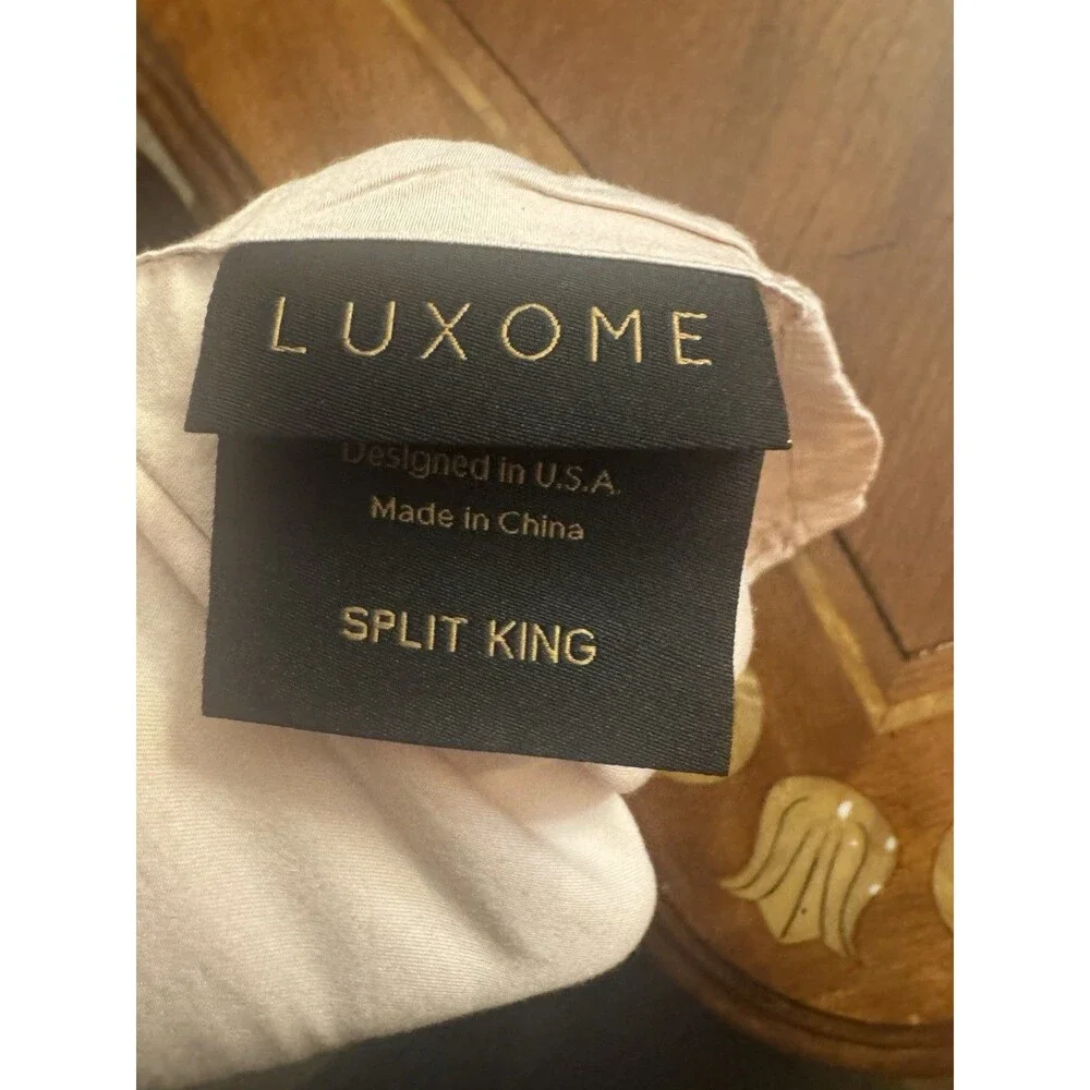 Luxome Split King Flat Bed Sheet 100%Bamboo Viscose Made In USA